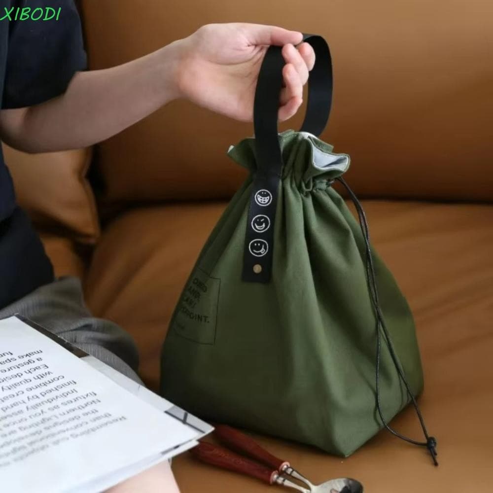 Recipiente De Piquenique XIBODI , Lancheira De Lona Para Manter Fresco , Bolsa Térmica Isolada Com Design De Cordão , Es