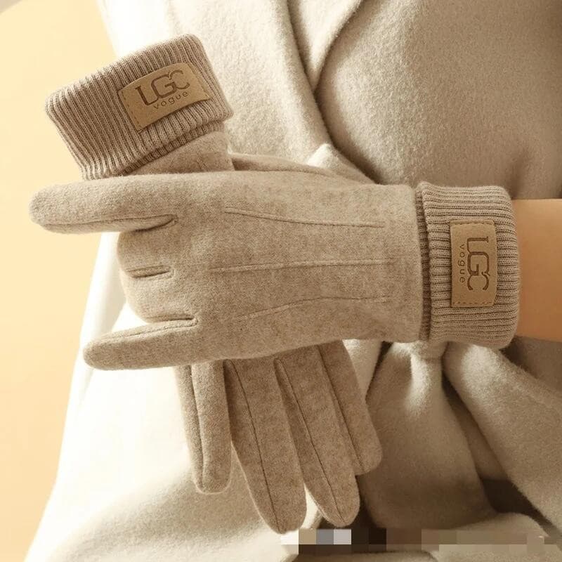 Luvas De Caxemira De Inverno Para Mulheres , Quentes Com Tela Sensível Ao Toque , Proteção Contra Frio , Dedos Inteiros