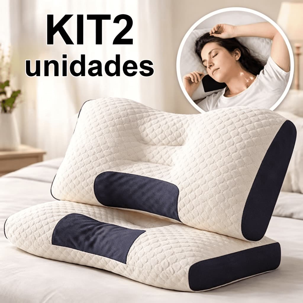 Travesseiro Ortopédico Cervical Respirável - Conforto e Suporte com Toque Macio e Lavável na Máquina