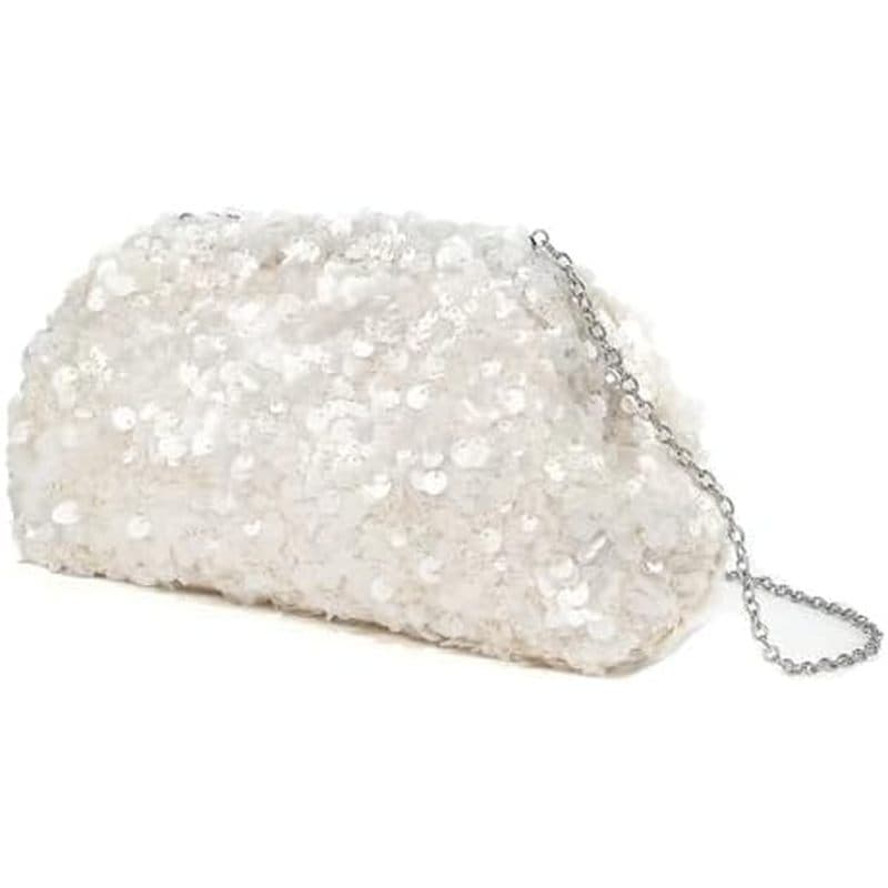 Bolsa , De Lantejoulas , Bolsas De Noite Tecidas Femininas Clutch De Bolinho Com Alça Ajustável Para Uso Diário Ou No Tr
