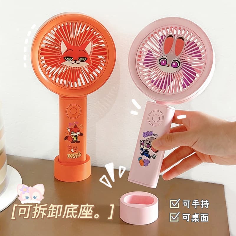 Crazy Zoo Pequeno Ventilador Portátil Cartoon USB Carregando Ventilador de Mesa Silencioso