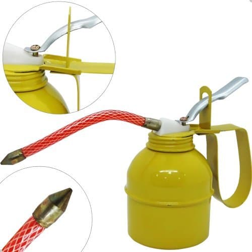 Lubrificação Óleo Engraxadora Metálica C/ Ponta Flexível 300ml Almotolia