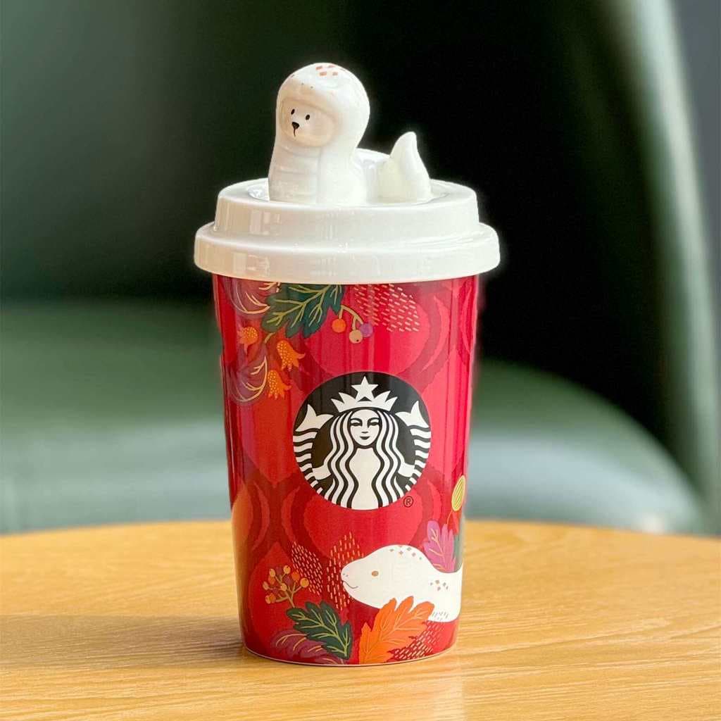 Starbucks 2025 cobra para correr ano novo chinês cobra ano zodíaco lanches criativos doces chá armazenamento pote de cer