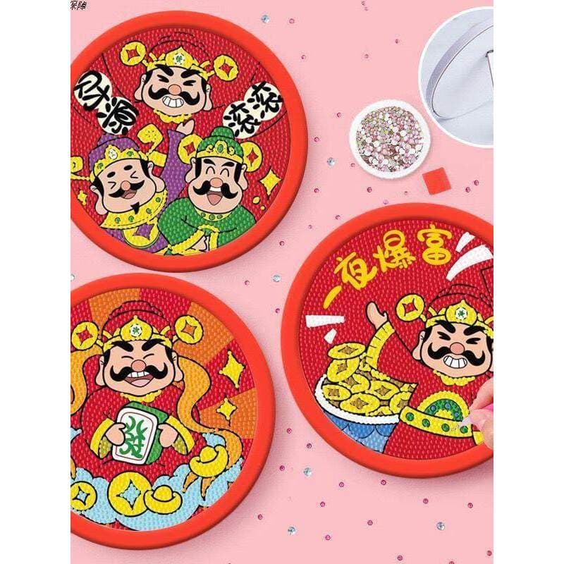 Deus da riqueza DIY pasta artesanal pintura decorativa ornamentos estudantes namoradas presentes de aniversário pinturas