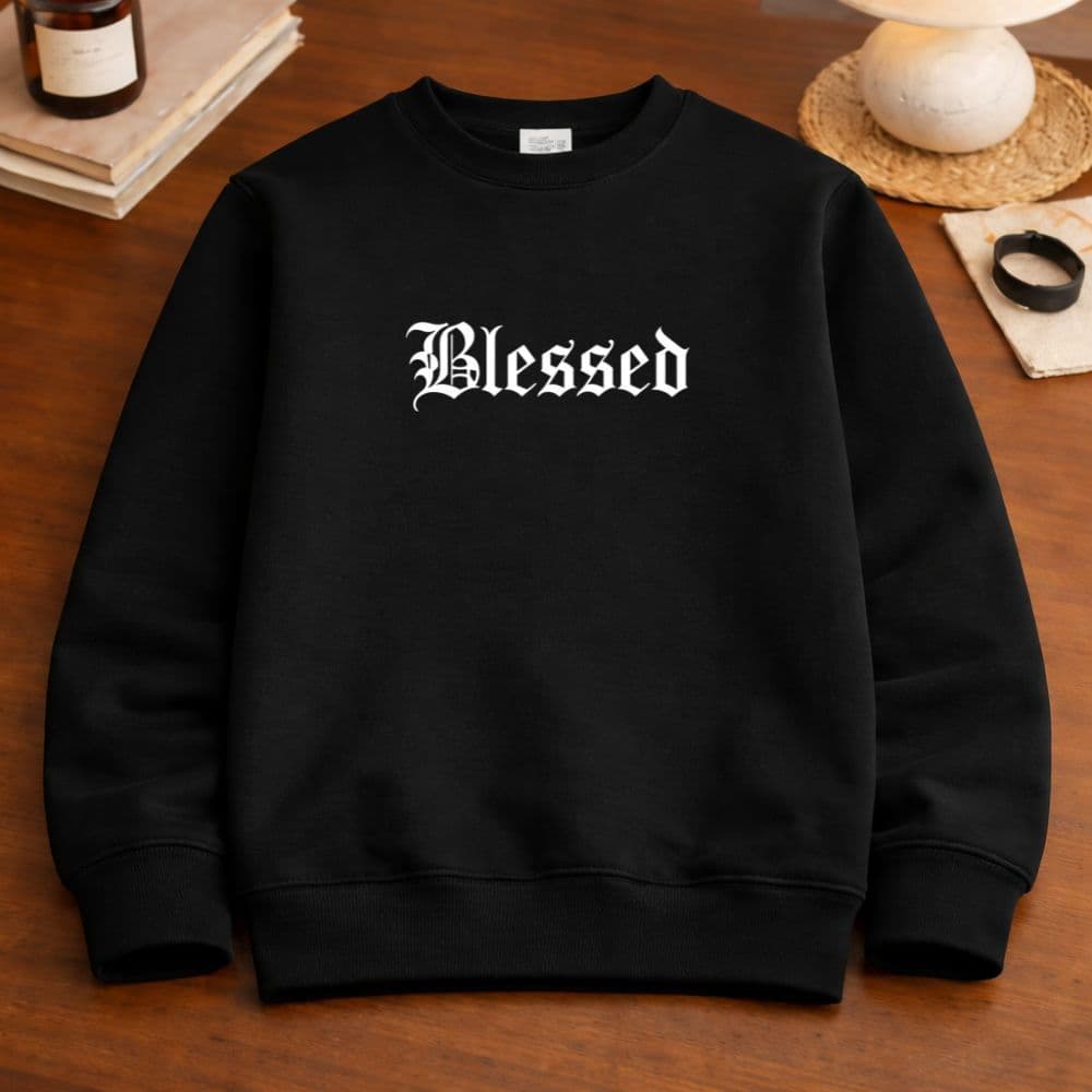 Moletom infantil juvenil menino blessed blusa de frio careca de algodao