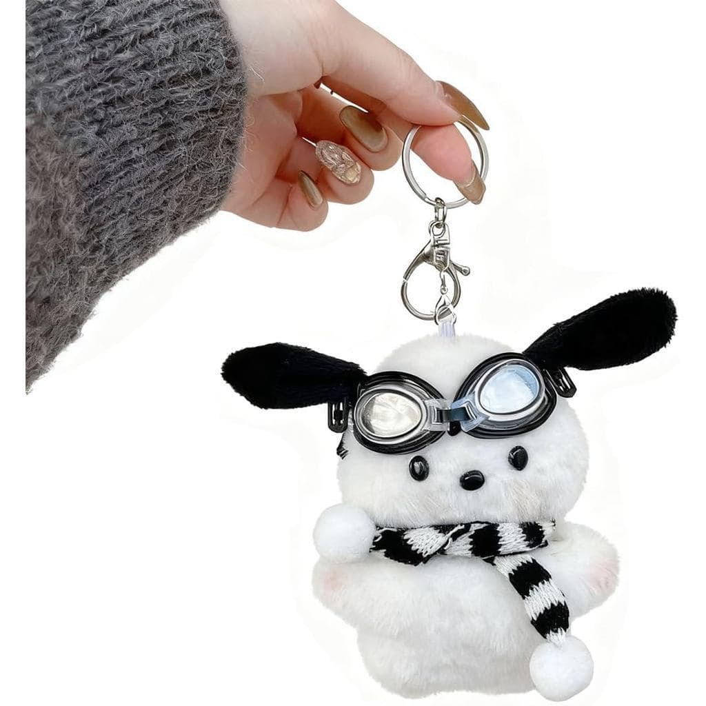 Chaveiro De Pelúcia Para Cachorro , Bochechas Fofas , Cachorrinho Macio , Bolsa , Pingente De Chave De Animal Fofo De De