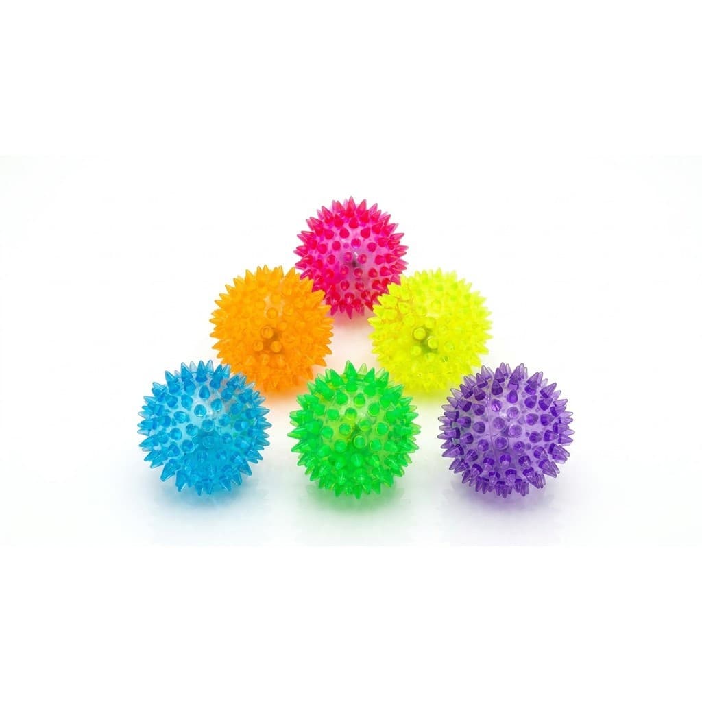 Bolinha Espinho Para Pet Brinquedo Mordedor Colorido Cães E Gatos Antiestresse Remove Tédio Borracha Macia