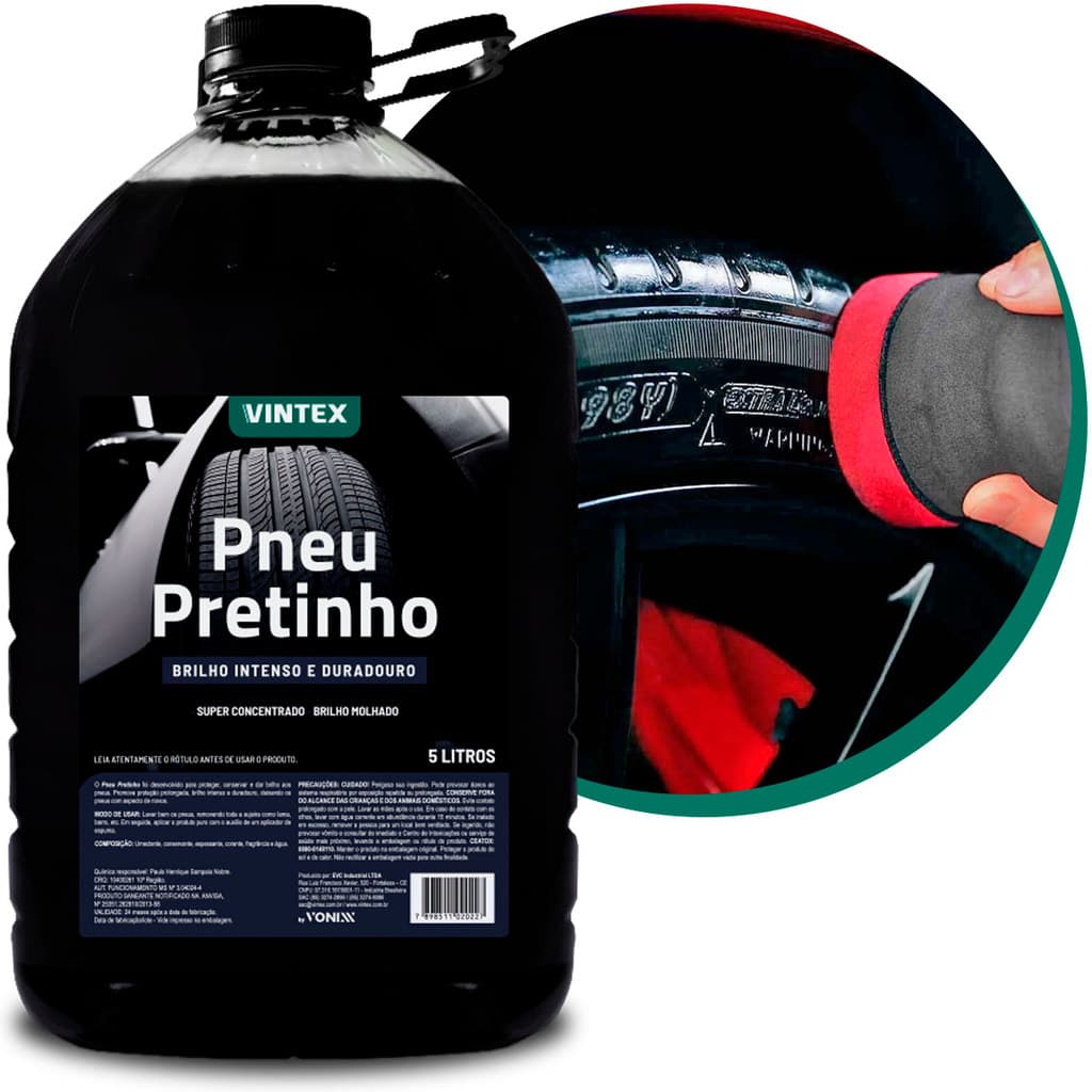 Pneu Pretinho 5L Automotivo Vonixx Detailing Profissional Premium Alta Qualidade Original