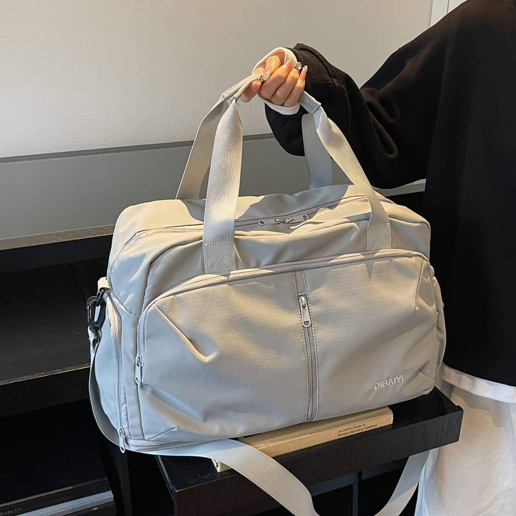 Bolsa de viagem Bolsa de viagem feminina de grande capacidade, portátil, leve, à prova d'água, mochila de curta distânci
