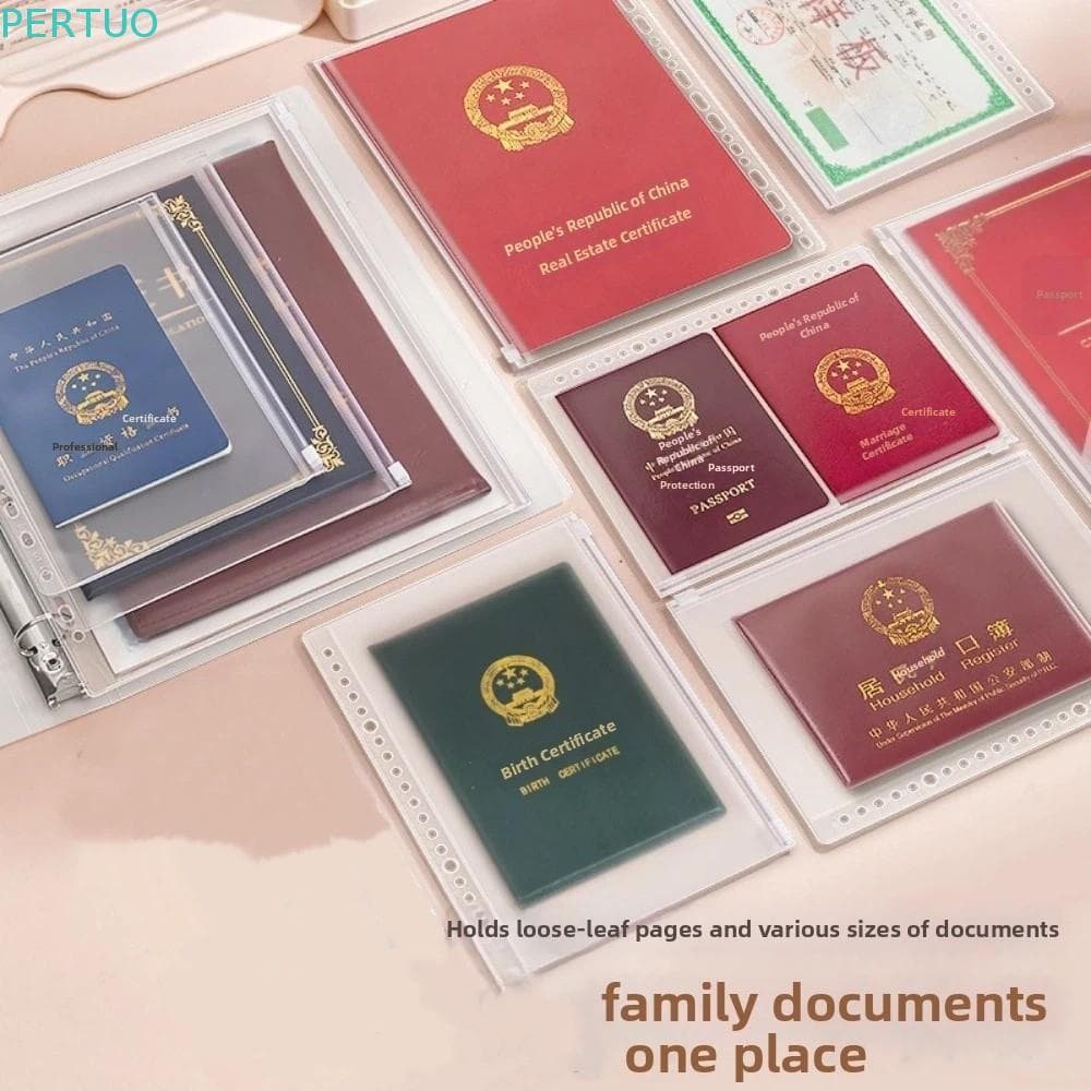 Saco De Arquivo Zip PERTUO , Armazenamento De Documentos A4/A5/B5 À Prova D'água , Pasta De Folhas Soltas De Poeira Port