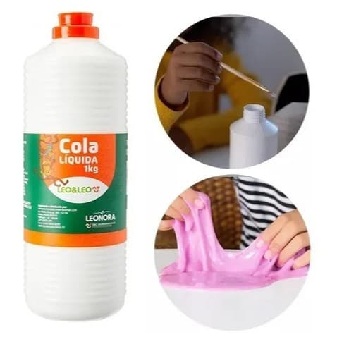 Cola Branca Líquida 1 Kilo Cola Escolar Leoeleo