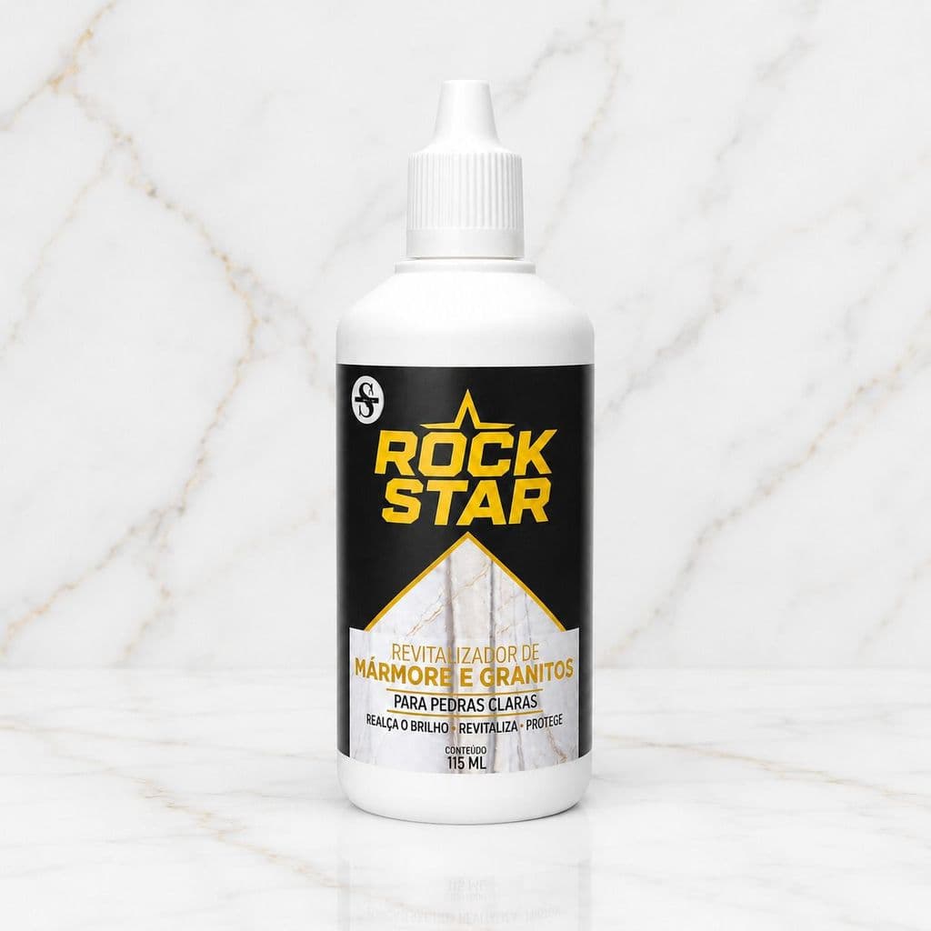 Revitalizador de Mármore e Granito Rock Star 115ml para Pedras Claras com Brilho e Proteção