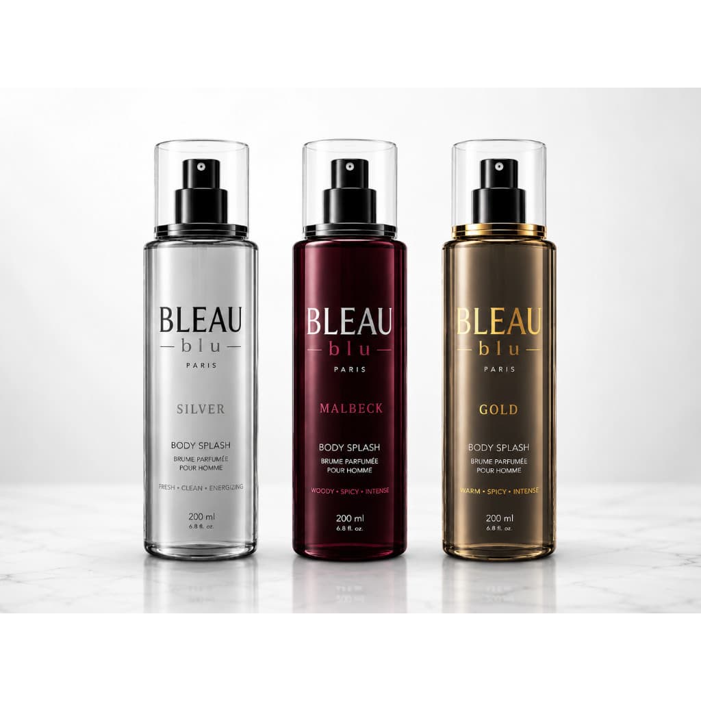 Kit três Body Splash Masculino Bleau Blu 200ml | Inspirações Premium
