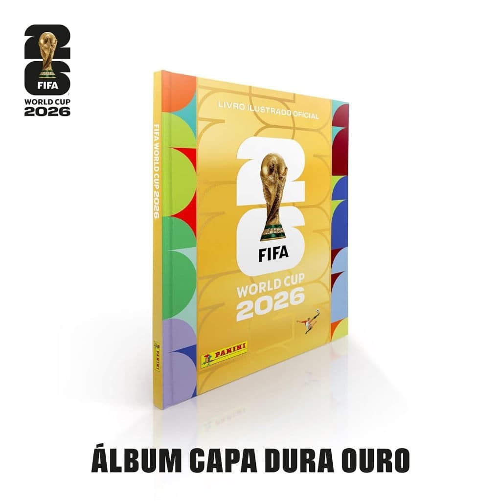 Copa do Mundo 2026 Álbum de Figurinhas Capa Dura Ouro ORIGINAL FIFA WORLD CUP 2026™