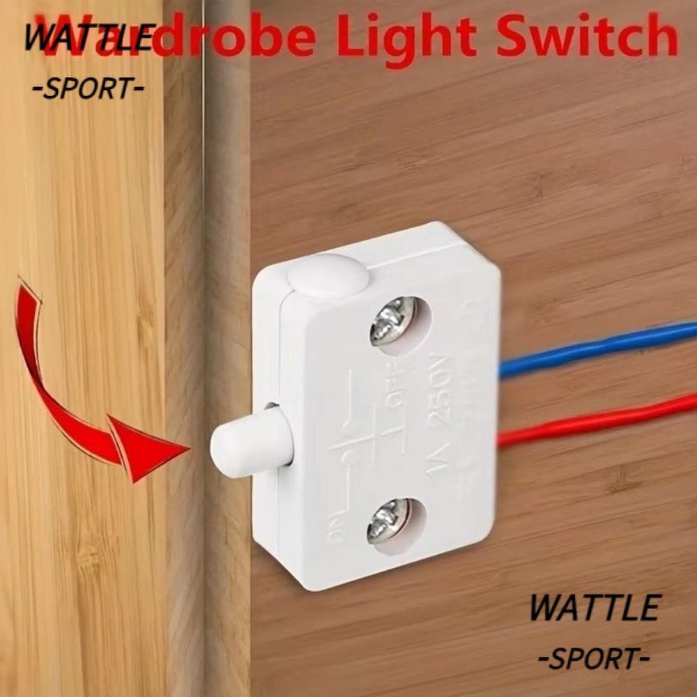 WATTLE 1 Conjunto De Interruptor De Reinicialização , Luz Automático Doméstico Para Guarda-Roupa Botão De Pressão De Plá