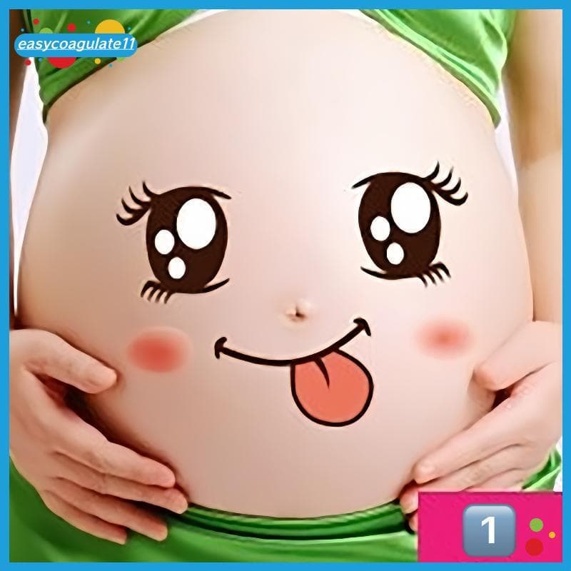 EASYC 9pcs Adesivos De Barriga Para Gravidez Adereços Engraçados Decalques De Expressões Faciais BR