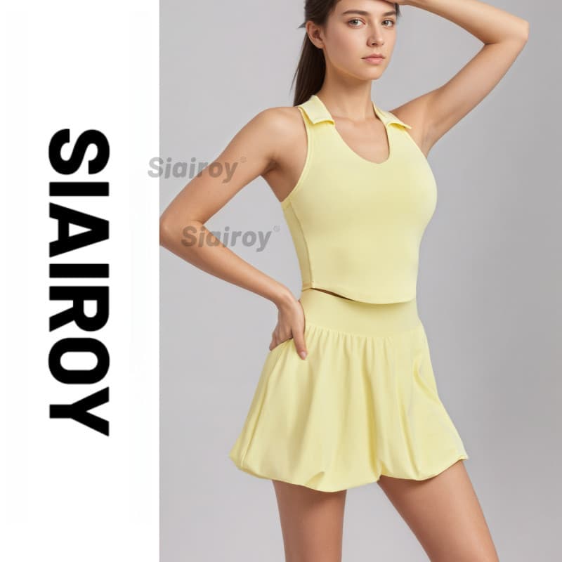 SIAIROY esportes fitness de alta intensidade à prova de choque roupa interior esportiva feminina Yoga saia curta alta el