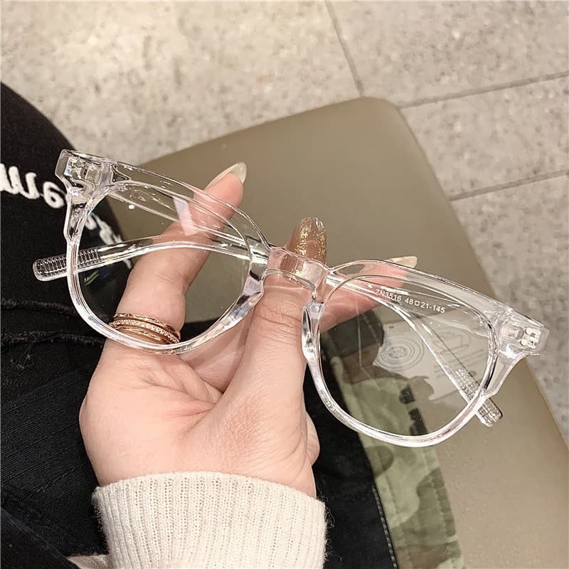Óculos Simples Preto Transparente Liso Para Homens E Mulheres