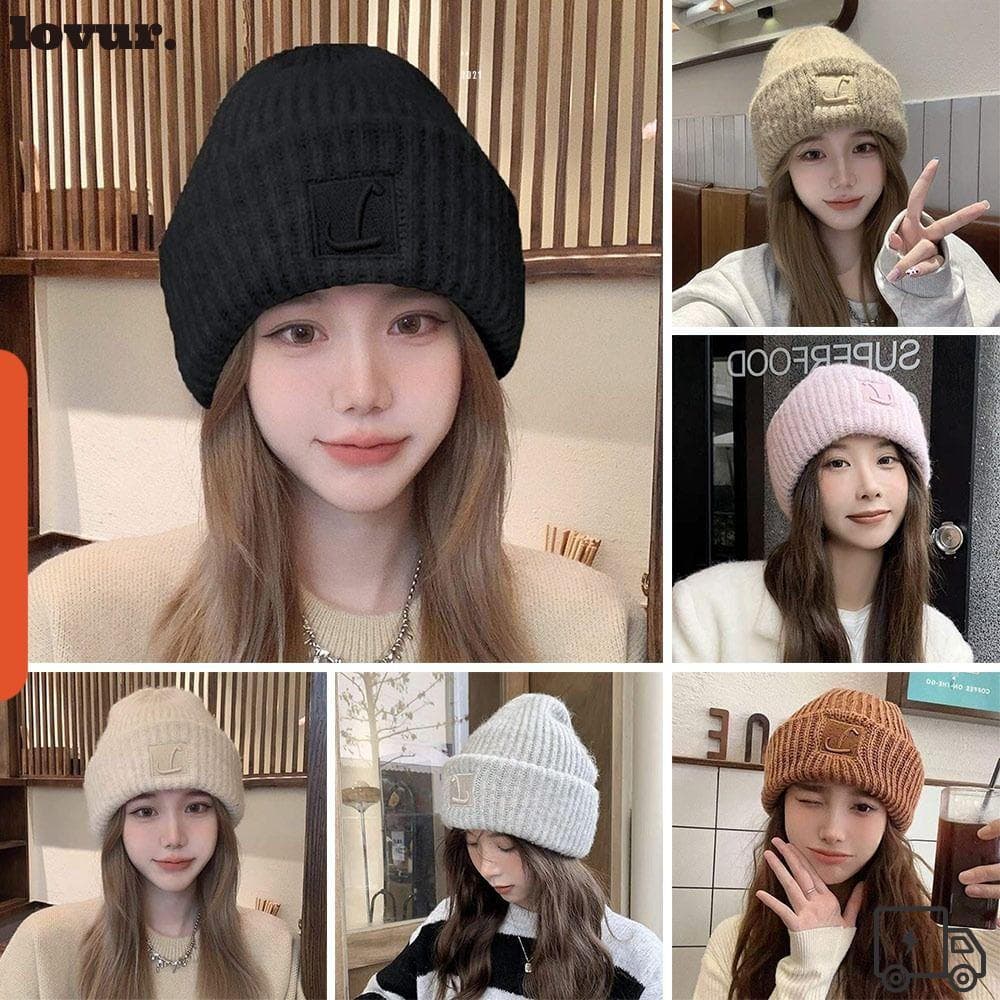 Gorros LOVUR , Chapéu Quente De Cor Sólida À Prova De Vento , Boné Casual Unissex De Malha Feminino