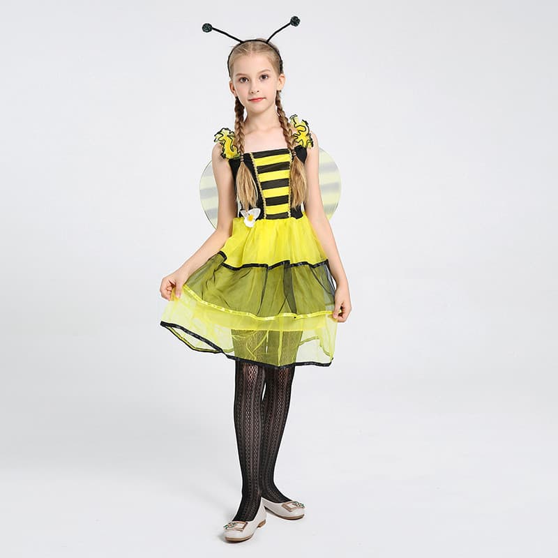 Roupas infantis meninas abelha Cosplay roupas abelha fada roupas desempenho roupas