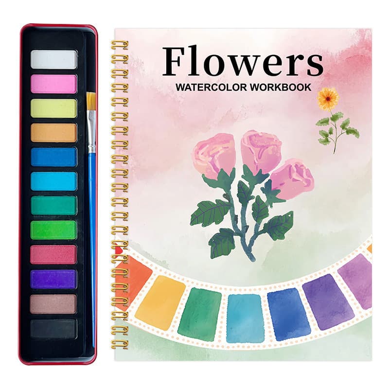 【Alta Qualidade】WATERCOLOR WORKBOOK Livro Para Prática/Aquarela/Pintura