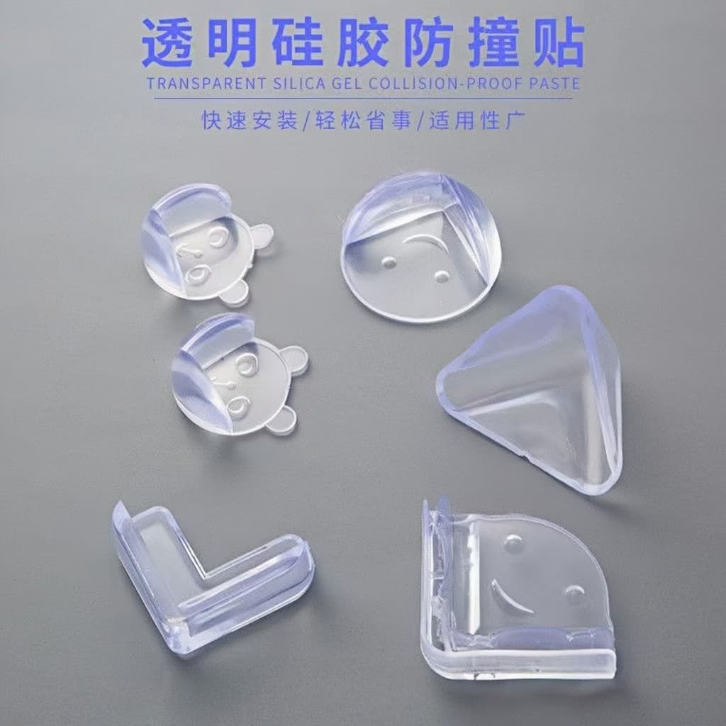 Adesivo anticolisão transparente Canto de mesa Canto de proteção Capa protetora de Silicone antiderrapante Mesa de centr