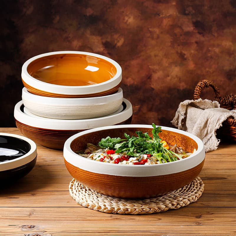 Repolho em conserva peixe grande bacia tigela cerâmica grande tigela de sopa bacia de sopa doméstico peixe cozido tigela