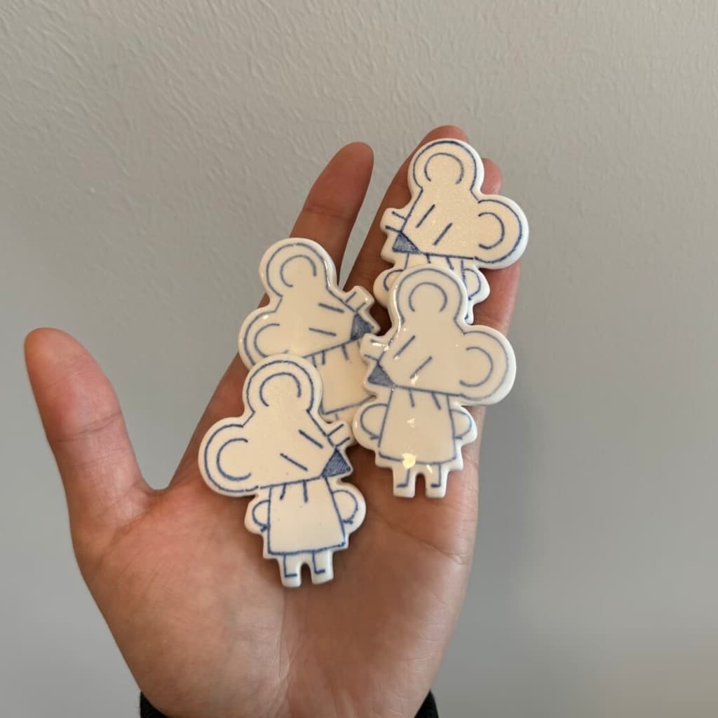 Antigo bonito mouse mouse franja clipe bonito doce menina lado quebrado Hairpin decoração pequeno clipe cocar acessórios