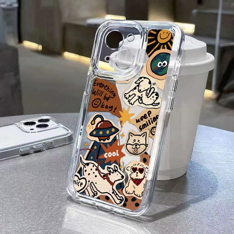 Capinha Capa transparente Anti-impacto fofo Desenho para Samsung A55 A35 A03 A04 A05 A05S A10 S24 Plus S25 Ultra