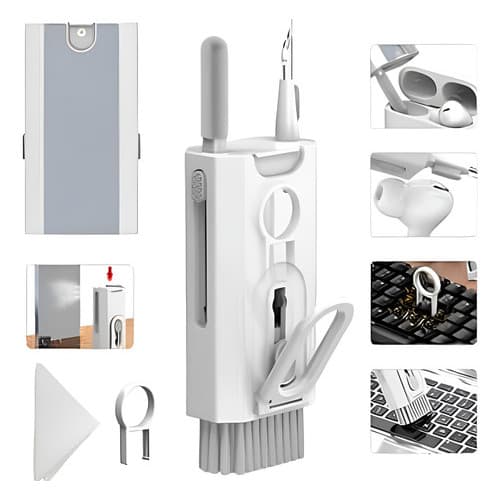 Kit Escova Multiuso Limpeza Teclado Fones Celular E Notebook