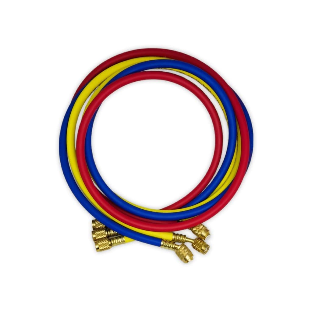 Kit Mangueiras Manifold 1,5m R-410a Reforçada para ar condicionado carro climatização refrigeração