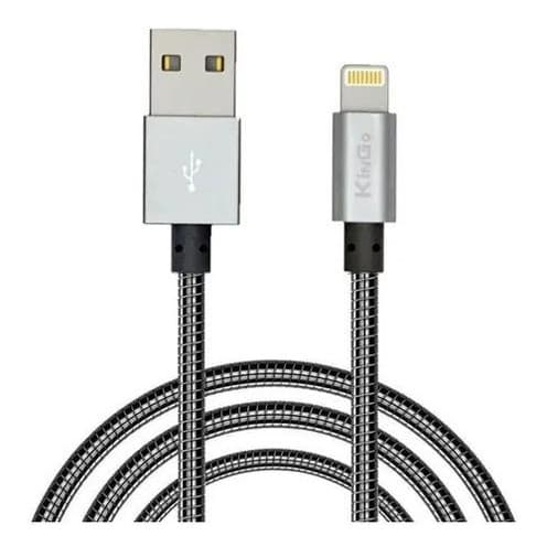 Cabo USB Para Lightning 1 Metro Metalizado 2.1A  v8 ou iphone