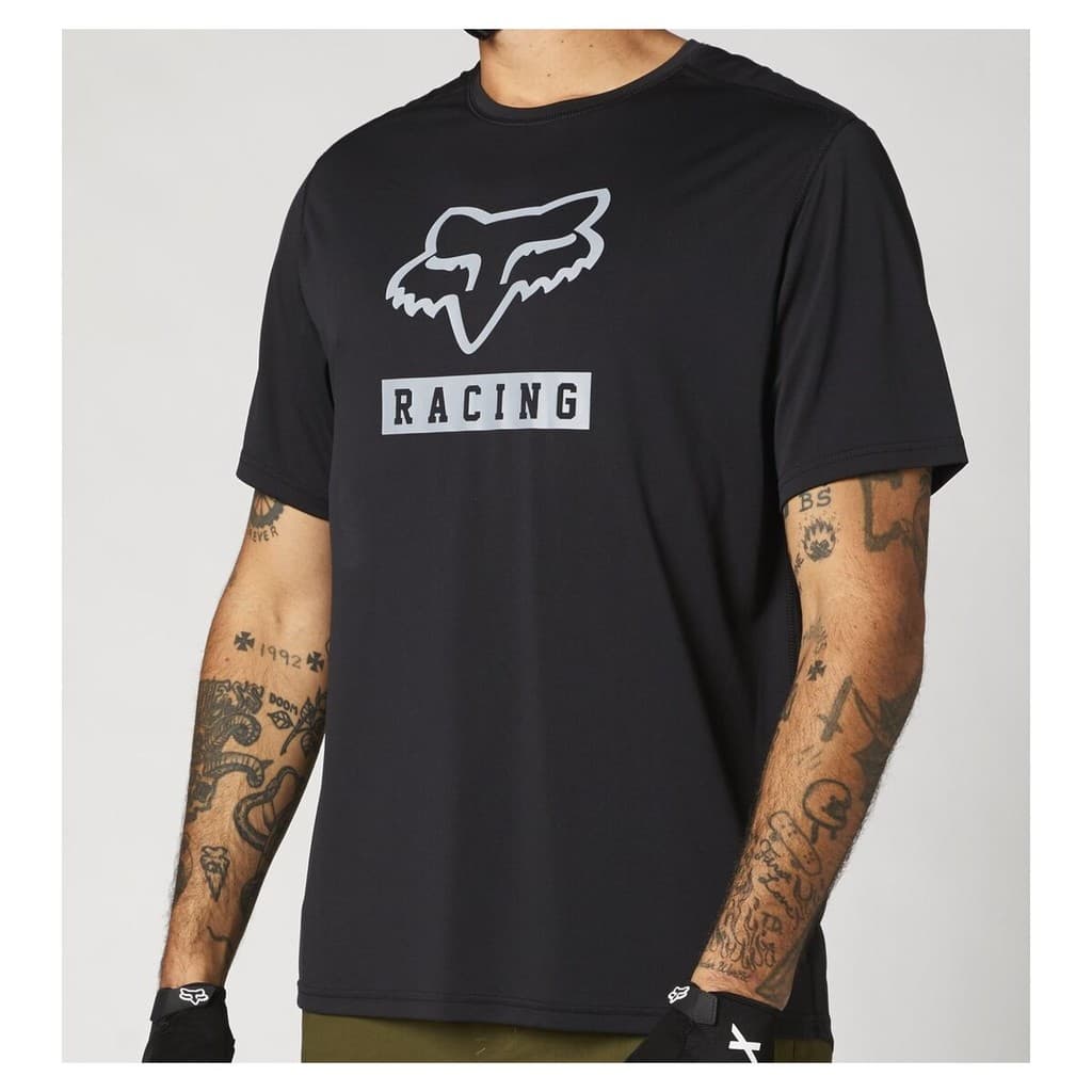 F0X Racing Ranger Bloco Motocross Camisa Respirável MTB Manga Curta Motocicleta Camiseta Para Homem Fora De Estrada Cicl