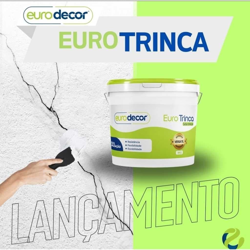 Sela Trinca 1KG Antimofo Selante Acrílico trincas e Fissuras EuroTrinca 1kg Eurodecor