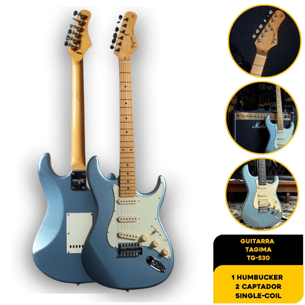 Guitarra Elétrica Tagima Tw Series Tg-530 Stratocaster Lake Placid Blue Lpd Premium