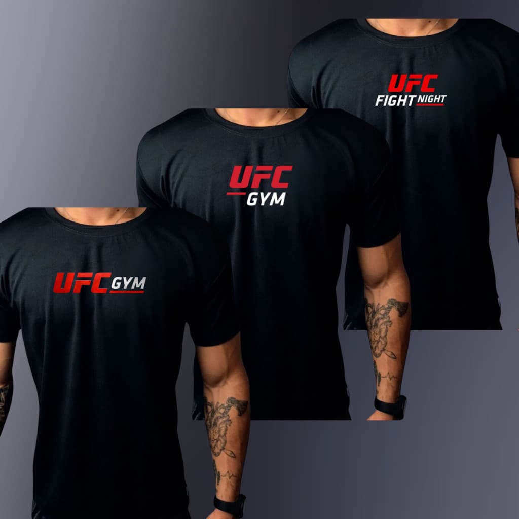 Camisa Dry Fit Masculino MIX UF.C Camiseta Premium Academia Treino Esportiva Corrida