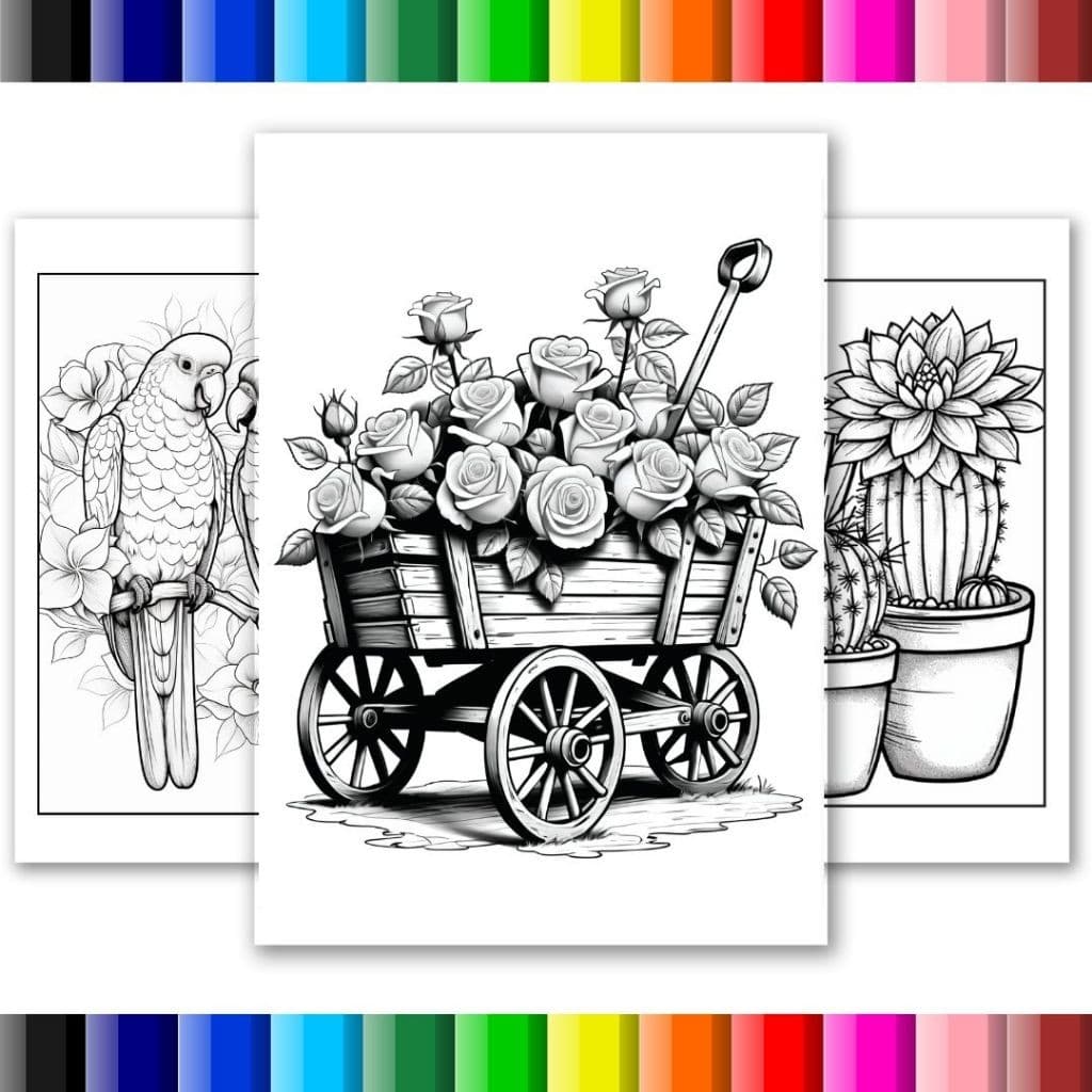Desenhos para colorir ou esboços para pintura em pano de prato vol1- 50 folhas soltas tamanho A4