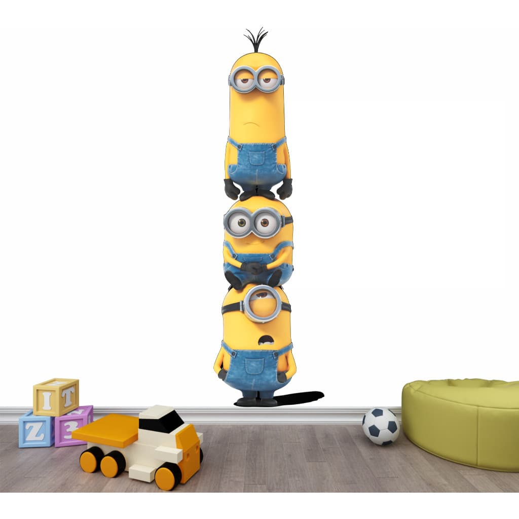 Adesivo Parede Minions 3d Infantil Quarto Decorativo