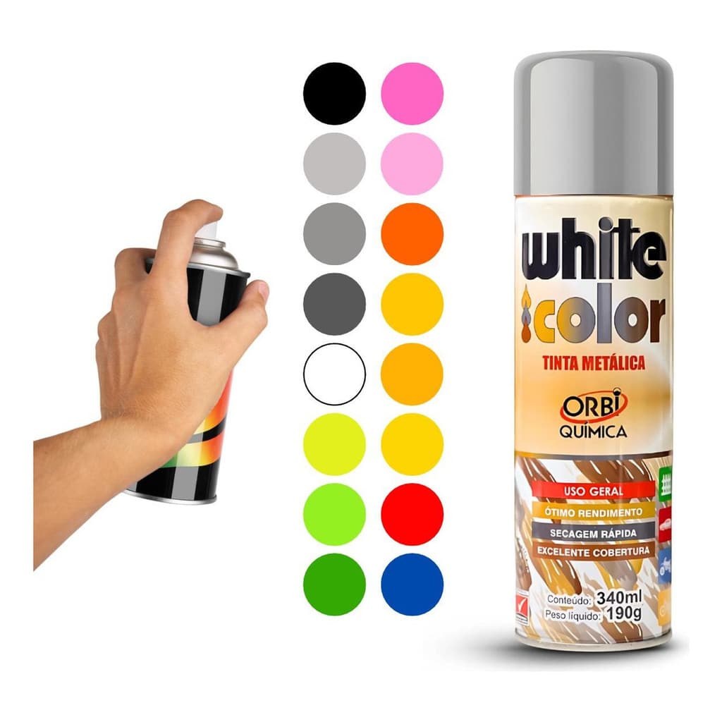 Orbi Tinta  Spray Multiuso P/ Plástico E Madeira 340ml