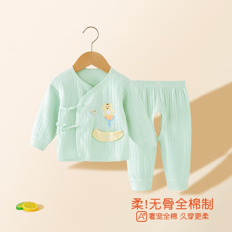 Roupas para recém-nascidos primavera outono puro algodão bebê recém-nascido monge roupas divididas pijamas Base roupa in