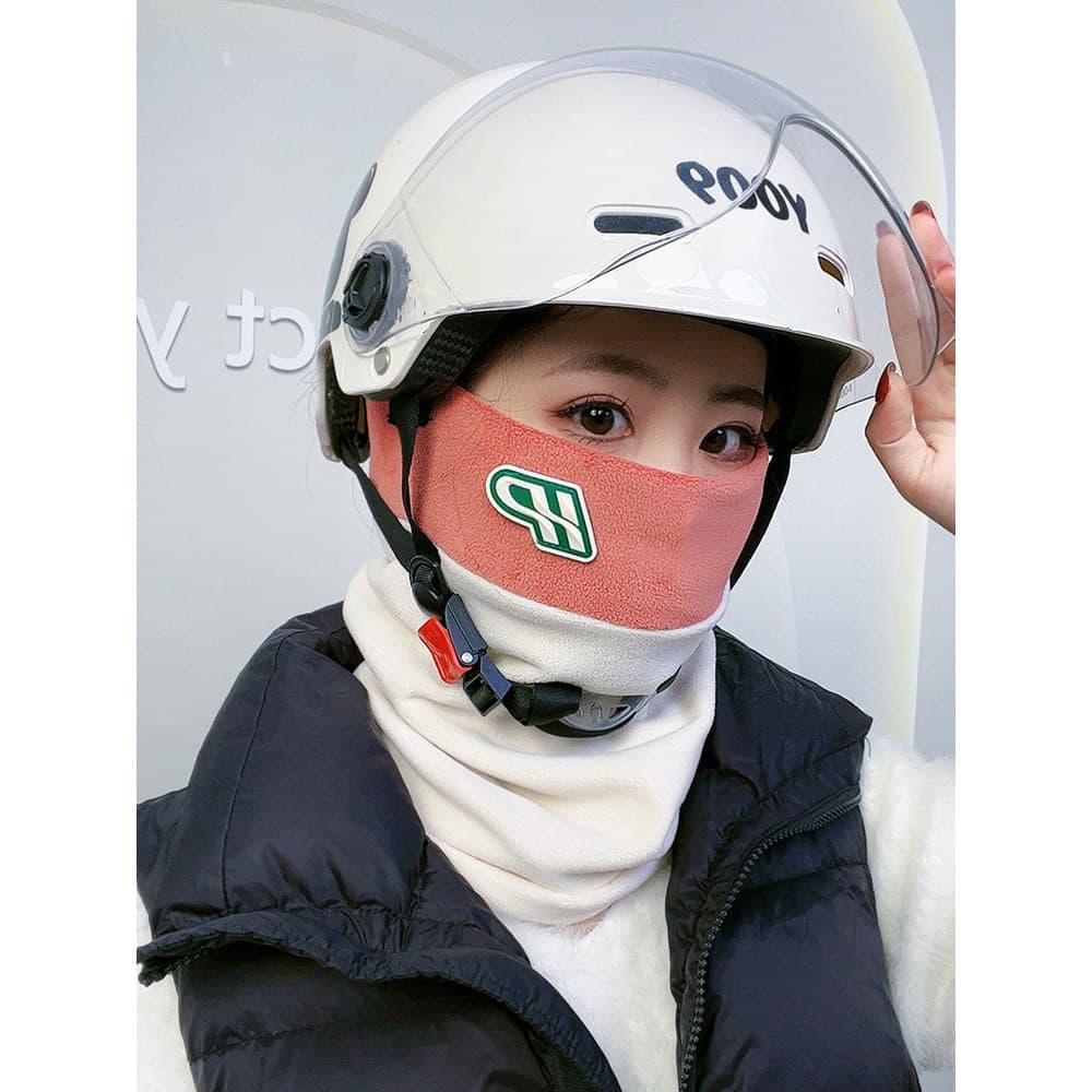 Protetores de orelha de proteção facial para veículos elétricos Ciclismo Máscara à prova de vento Mulheres Inverno Quent