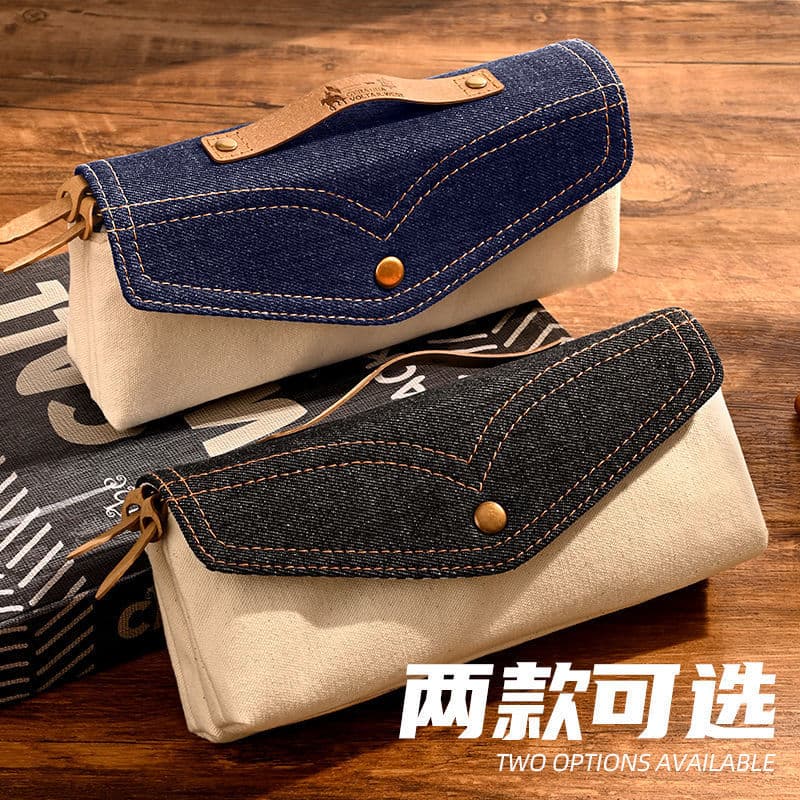 Brinquedo Denim lápis caso Design sentir nicho júnior meninas do ensino médio caixa de papelaria anual grande capacidade