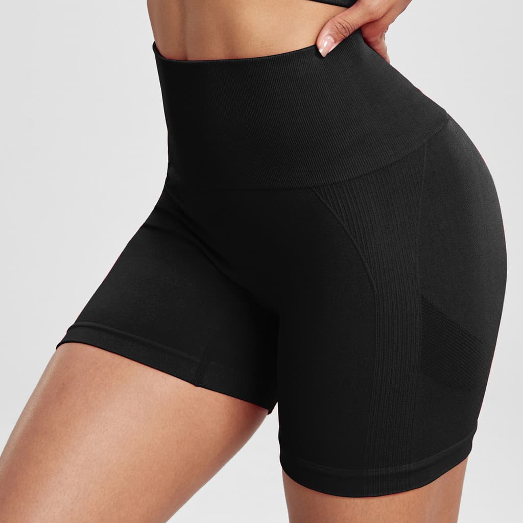 Cintura alta Hip-Lifting Yoga Shorts feminino estiramento magro calças de Fitness de secagem rápida esportes calças de t