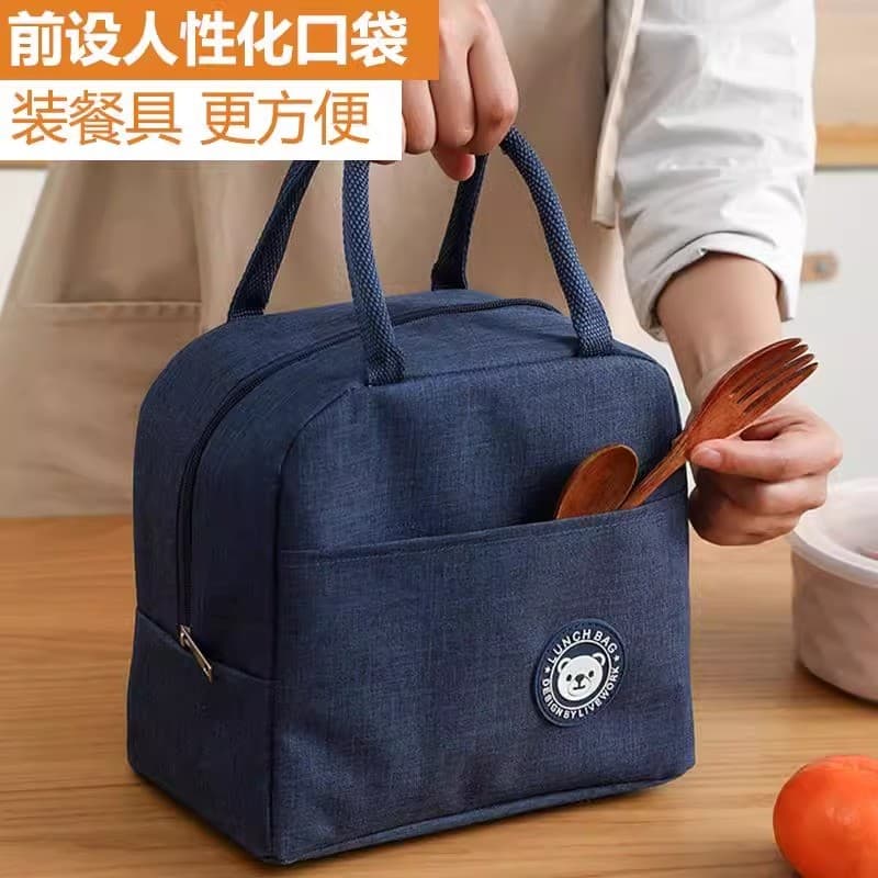 Lancheira saco isolado almoço bolsa estudante com arroz à prova dwaterproof água à prova de óleo trabalhadores de escrit
