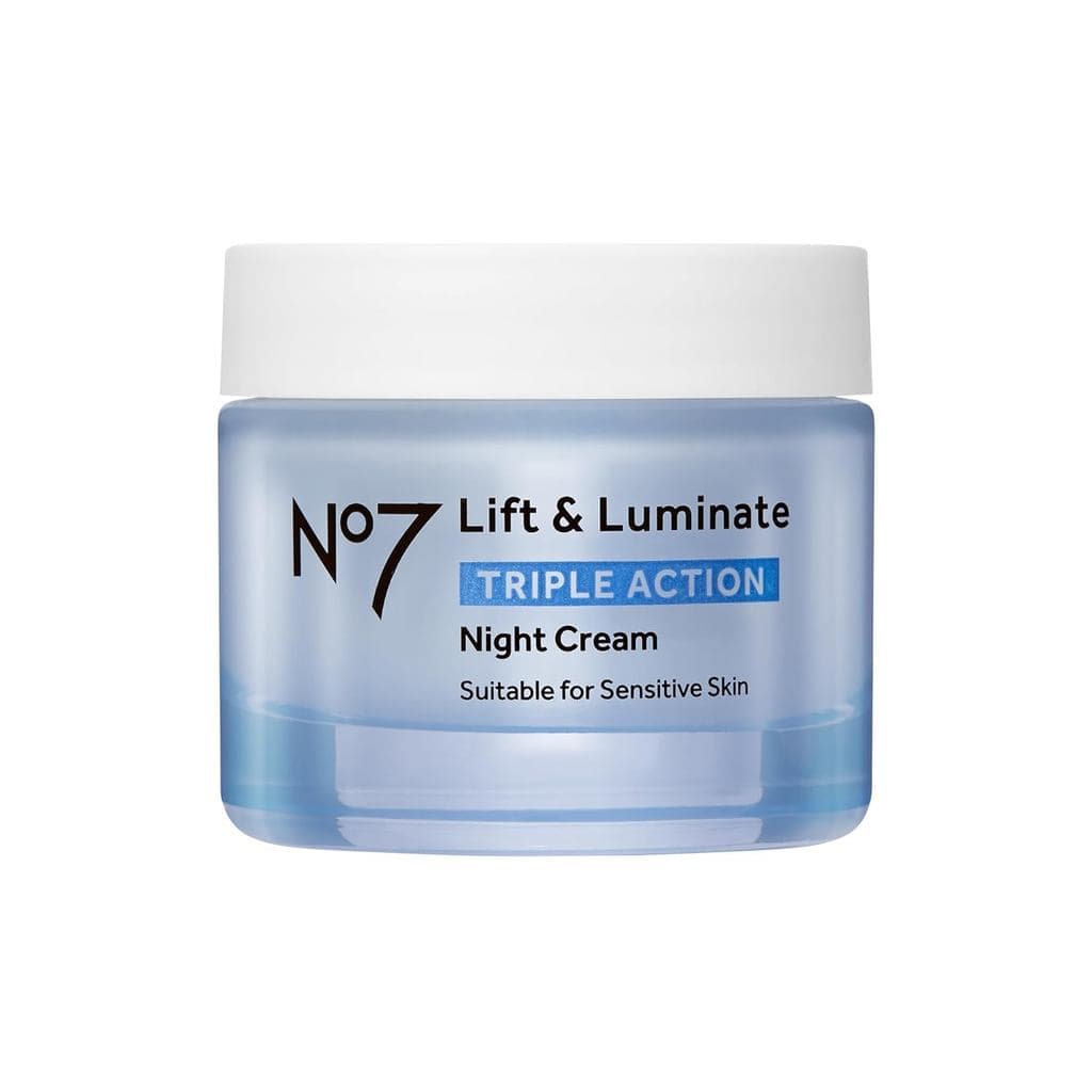 No7 Lift & Luminate Triple Action Night - Hidratante Antirrugas com Peptídeos de Colágeno, Ácido Hialurônico Firmador e