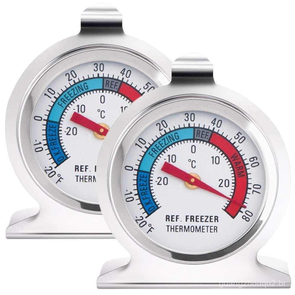 Termômetros para Refrigerador Anvin com Mostrador Grande e Escala Dupla -30~30 ° C/-20~80 ° F para Freezer, Refrigerador