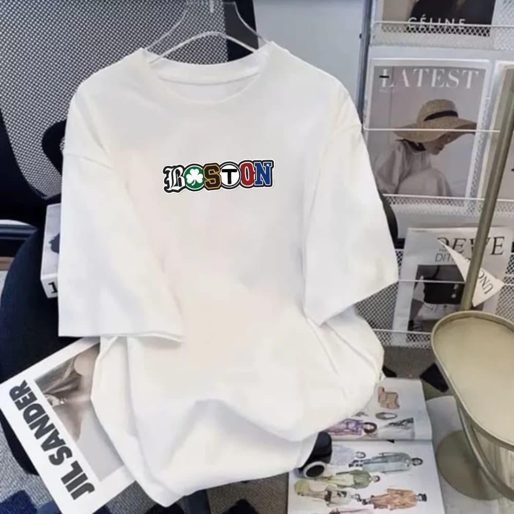 Camiseta Boston Lançamento Camisa Algodão Lançamento Masculino e Feminino T-SHIRT Promoção Novidade