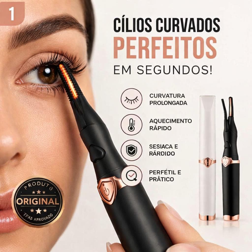 Modelador de Cílios Elétrico Curvex Térmico Aquecimento Rápido Efeito Lash Lift Longa Duração