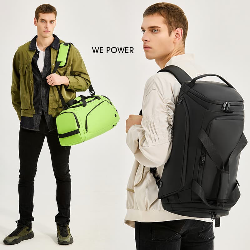 Moda grande capacidade seco molhado separação mochila masculina novo estilo legal passeio leve Cross-corpo saco de viage