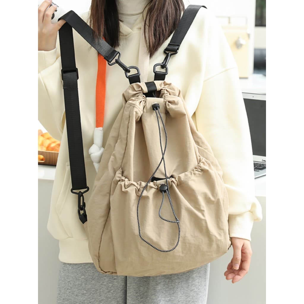 Japonês Casual náilon pano mochila estudantes do sexo feminino All-Match classe mochila estilo preguiçoso mochila de via